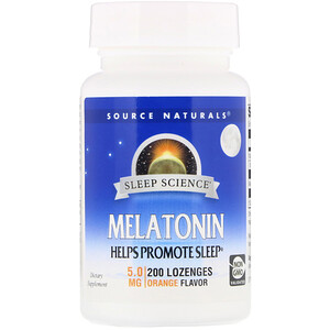 Отзывы о Сорс Начэралс, Melatonin, Orange Flavor, 5 mg, 200 Lozenges