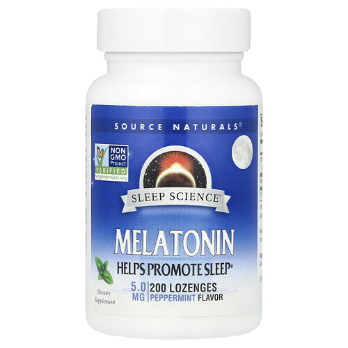 Source Naturals, Sleep Science®, Melatonin, Peppermint, 200 Lozenges