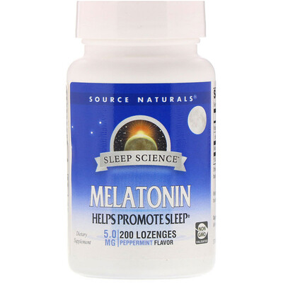 

Melatonin, Peppermint, 5 mg, 200 Lozenges