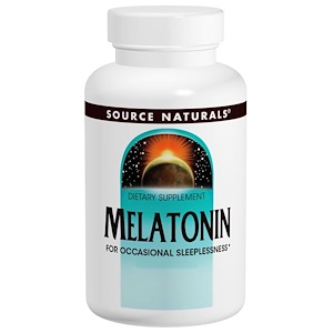 Source Naturals, Мелатонин, 5 мг, вкус перечной мяты, подъязычный, 200 таблеток