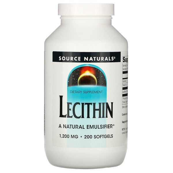 Source Naturals, Lecithin, 1,200 mg, 200 Softgelkapseln