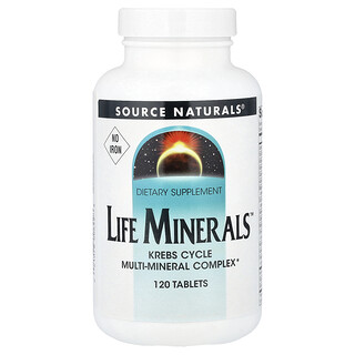 Source Naturals, Life Minerals™，無鐵，120 片