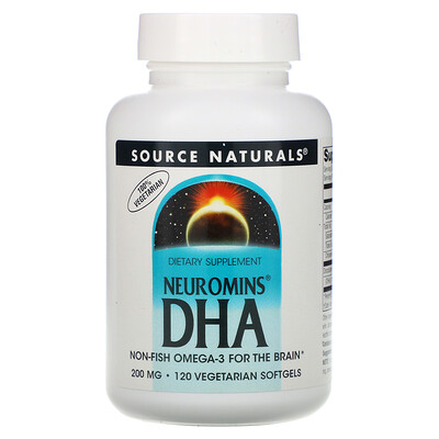 Source Naturals Neuromins ДГК, 200 мг, 120 вегетарианских мягких таблеток