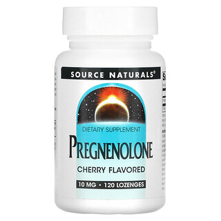 Source Naturals, Prégnénolone, Arôme cerise, 10 mg, 120 pastilles