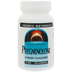 Отзывы о Сорс Начэралс, Pregnenolone Cherry Flavored, 10 mg, 120 Lozenges