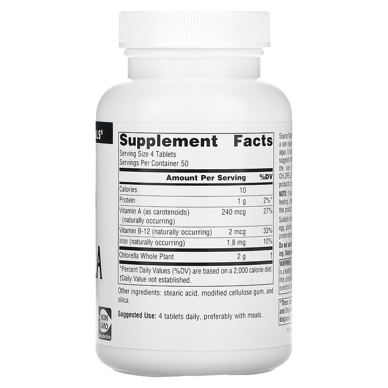 Source Naturals, Chlorella, 500 mg, 200 Tablets