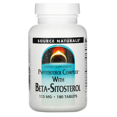 Source Naturals Phytosterol Complex with Beta-Sitosterol, 113 mg, 180 Tablets