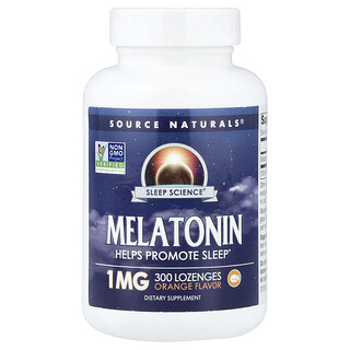 Source Naturals, Sleep Science®, Melatonin, Orange, 1 mg, 300 Lozenges