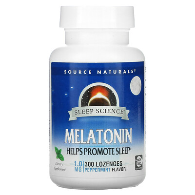 

Source Naturals Sleep Science Melatonin Peppermint 1 mg 300 Lozenges