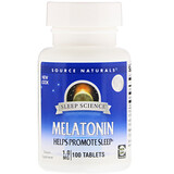 Отзывы о Source Naturals, Мелатонин, 1 мг, 100 таблеток