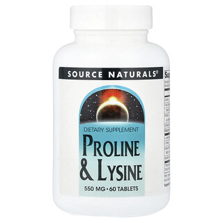 Source Naturals, 脯氨酸和赖氨酸，60 片