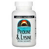 Source Naturals‏, L-Proline & L-Lysine, 550 mg, 120 Tablets