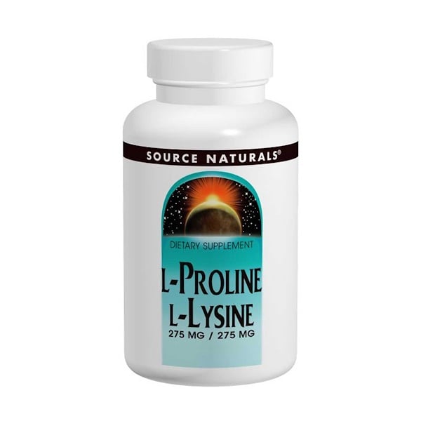 Source Naturals, L-Proline L-Lysine, 120 Tablets
