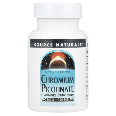 Source Naturals Chromium Picolinate 200 mcg 120 Tablets