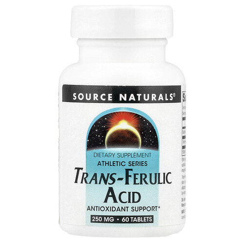 Source Naturals, Athletic Series, Trans-Ferulic Acid, Trans-Ferulasäure, 60 Tabletten