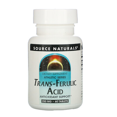 Source Naturals Athletic Series, Trans-Ferulic Acid, 250 mg, 60 Tablets
