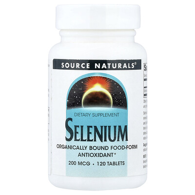 Source Naturals, Selenio, 200 mcg, 120 comprimidos