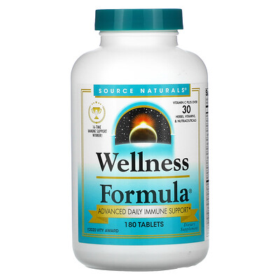 

Source Naturals Wellness Formula Advanced Daily Immune Support 180 Tablets