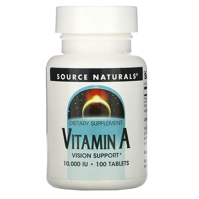 Source Naturals Витамин А 10 000 МЕ, 100 таблеток