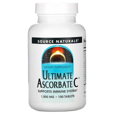 

Source Naturals Ultimate Ascorbate C, 1000 мг, 100 таблеток