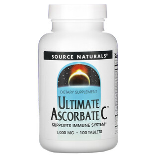 Source Naturals, 特優級 Ascorbate C 維生素 C，1000 毫克，100 片裝