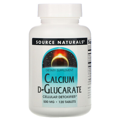Source Naturals Кальция D-глюкарат, 500 мг, 120 таблеток