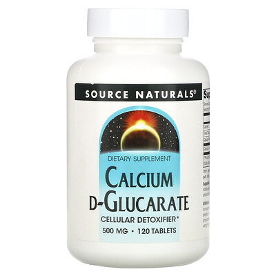

Source Naturals D-глюкарат кальция, 500 мг, 120 таблеток