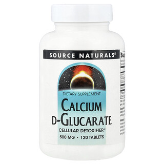 Source Naturals, D-glucarato de calcio, 120 comprimidos (500 mg por comprimido)