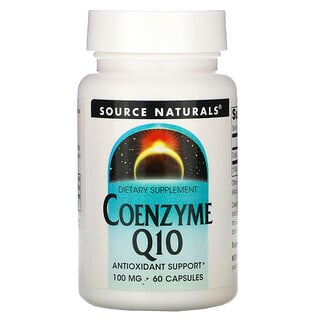 Source Naturals, コエンザイムQ10、 100 mg、 60カプセル