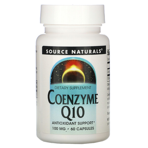 Source Naturals, коэнзим Q10, 100 мг, 60 капсул