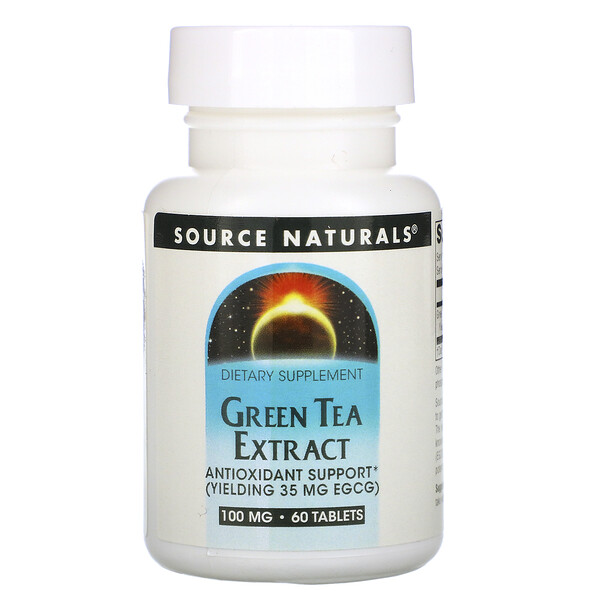 Source Naturals, Green Tea Extract, 100 mg, 60 Tablets iHerb