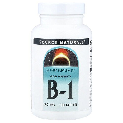 Source Naturals, Vitamin B-1, High Potency , 500 mg, 100 Tablets