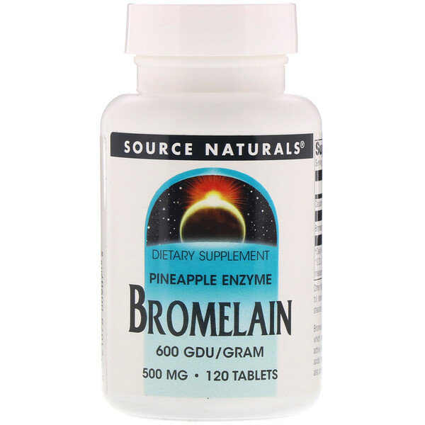 Source Naturals‏, Bromelain 600 GDU/g, 500 mg, 120 Tablets