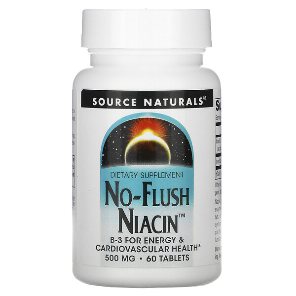 Source Naturals, No-Flush Niacin, 500 mg, 60 Tablets