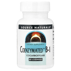 Coenzymated™, вітамін B1, 60 пастилок (13 мг у пастилці)