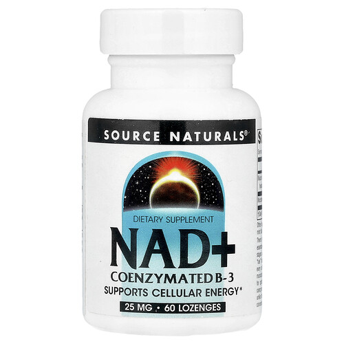 Source Naturals NAD+, Coenzymated B-3, 60 Lozenges