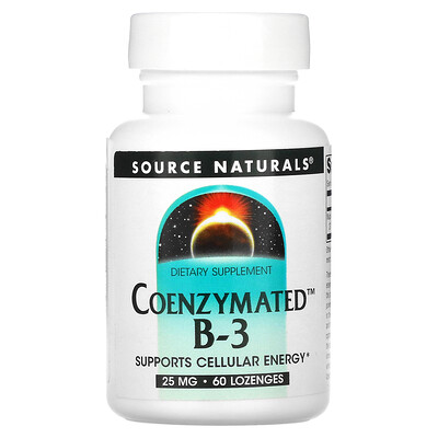 

Source Naturals Коферментный витамин B3, 25 мг, 60 пастилок