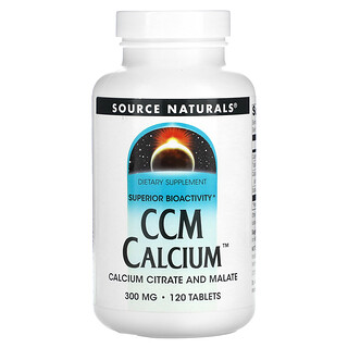 Source Naturals, CCM calciu, 300 mg, 120 tablete