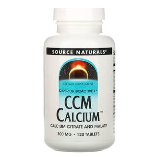 Source Naturals, CCM Calcio, 300 mg, 120 Tabletas