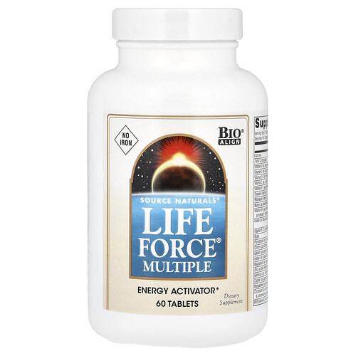 Source Naturals ライフフォース® マルチプル ノーアイアン タブレット60粒