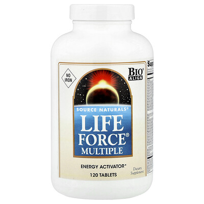 Source Naturals, Multivitamínico Life Force Multiple, Sin Hierro, 120 Comprimidos