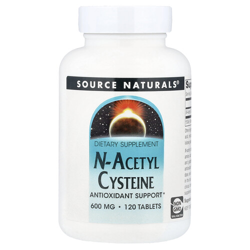 Source Naturals, N-Acetyl Cysteine, N-Acetylcystein, 600 mg, 120 Tabletten