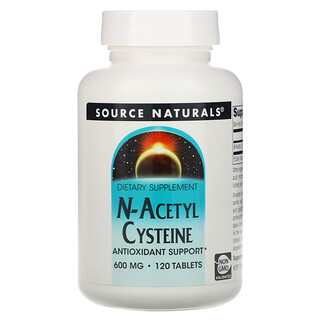 Source Naturals, N-acétylcystéine, 600 mg, 120 comprimés