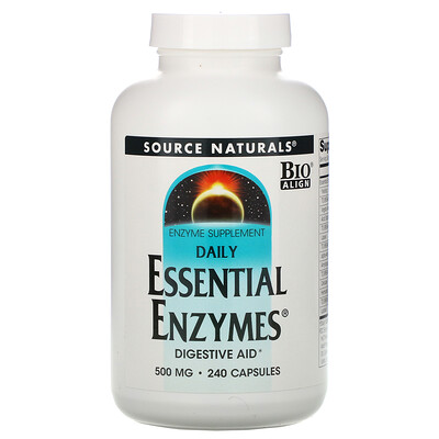 Source Naturals Daily Essential Enzymes, 500 мг, 240 капсул