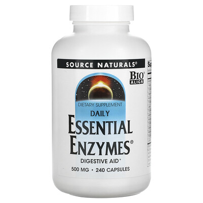 Source Naturals Daily Essential Enzymes добавка с незаменимыми ферментами для ежедневного использования 500 мг 240 капсул