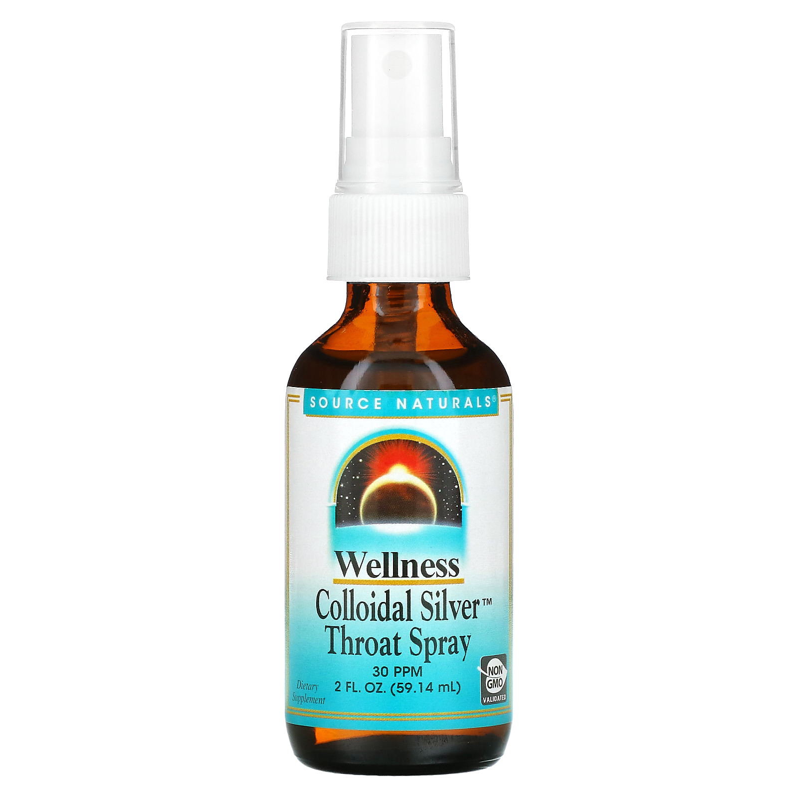 Source Naturals, Wellness, Colloidal Silver Throat Spray, 30 PPM, 2 fl