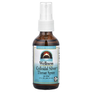 Source Naturals, Wellness koloidný strieborný sprej do hrdla, 59,14 ml
