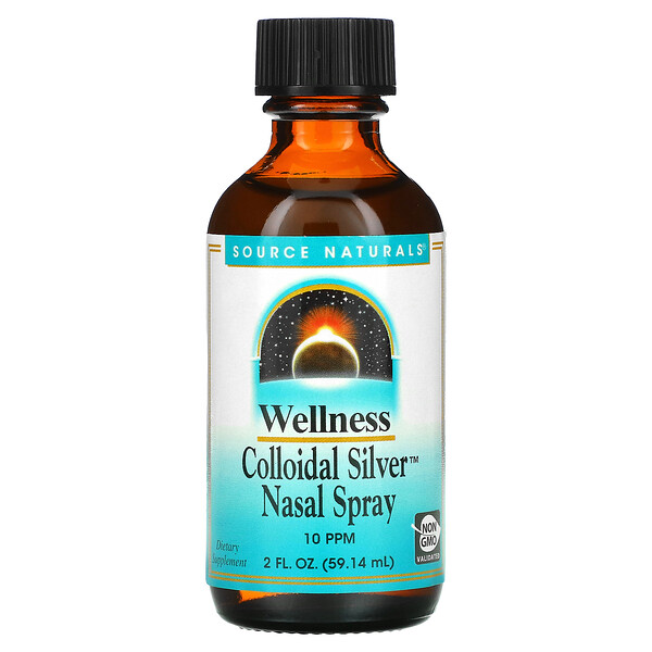 Source Naturals, Wellness, Colloidal Silver Nasal Spray, 10 PPM, 2 fl