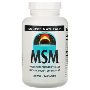 Отзывы о Сорс Начэралс, MSM (Methylsulfonylmethane), 750 mg, 240 Tablets
