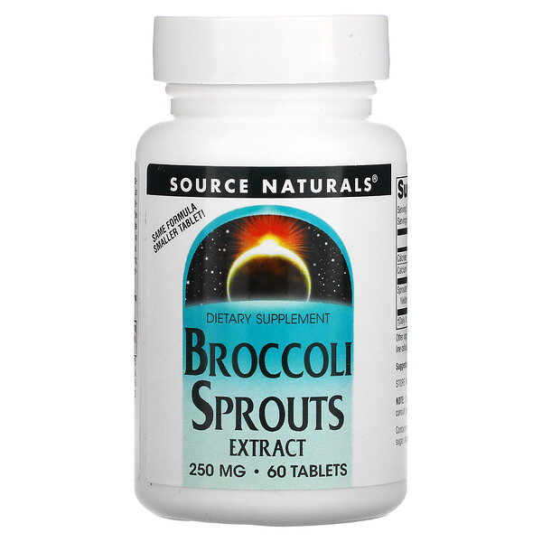 Extrait de pousses de brocoli, 250 mg, 60 comprimés